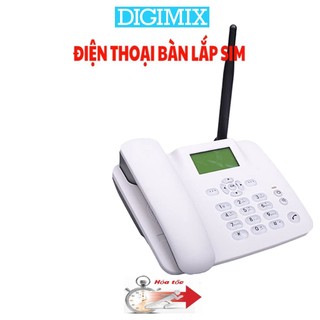 Điện thoại bàn lắp sim DIGIMIX dùng tất cả các loại sim cho người già, văn phòng GSM-F317
