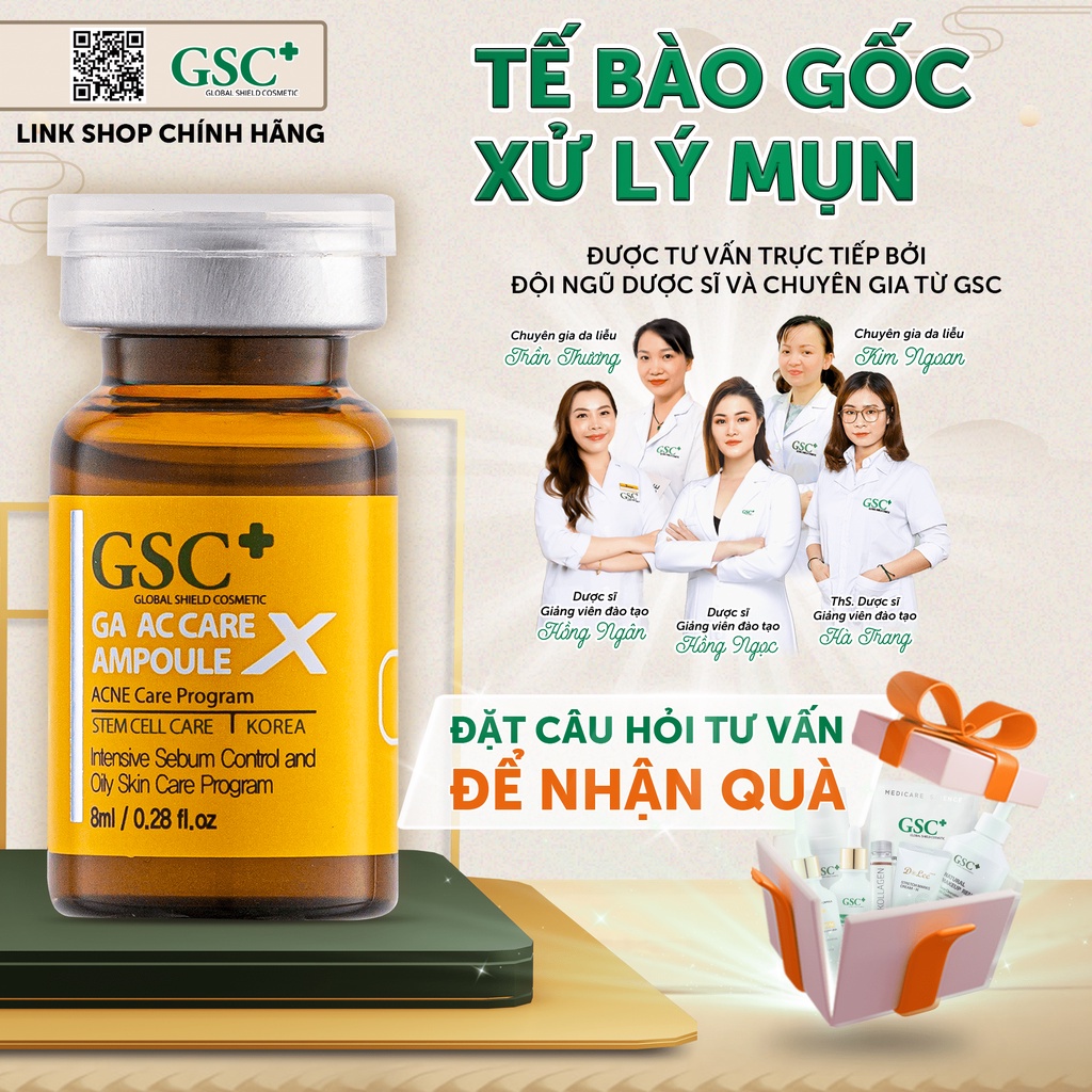Tế bào gốc xử lý mụn GSC 8ml giảm mụn tái tạo da chiết xuất từ thực vật quý