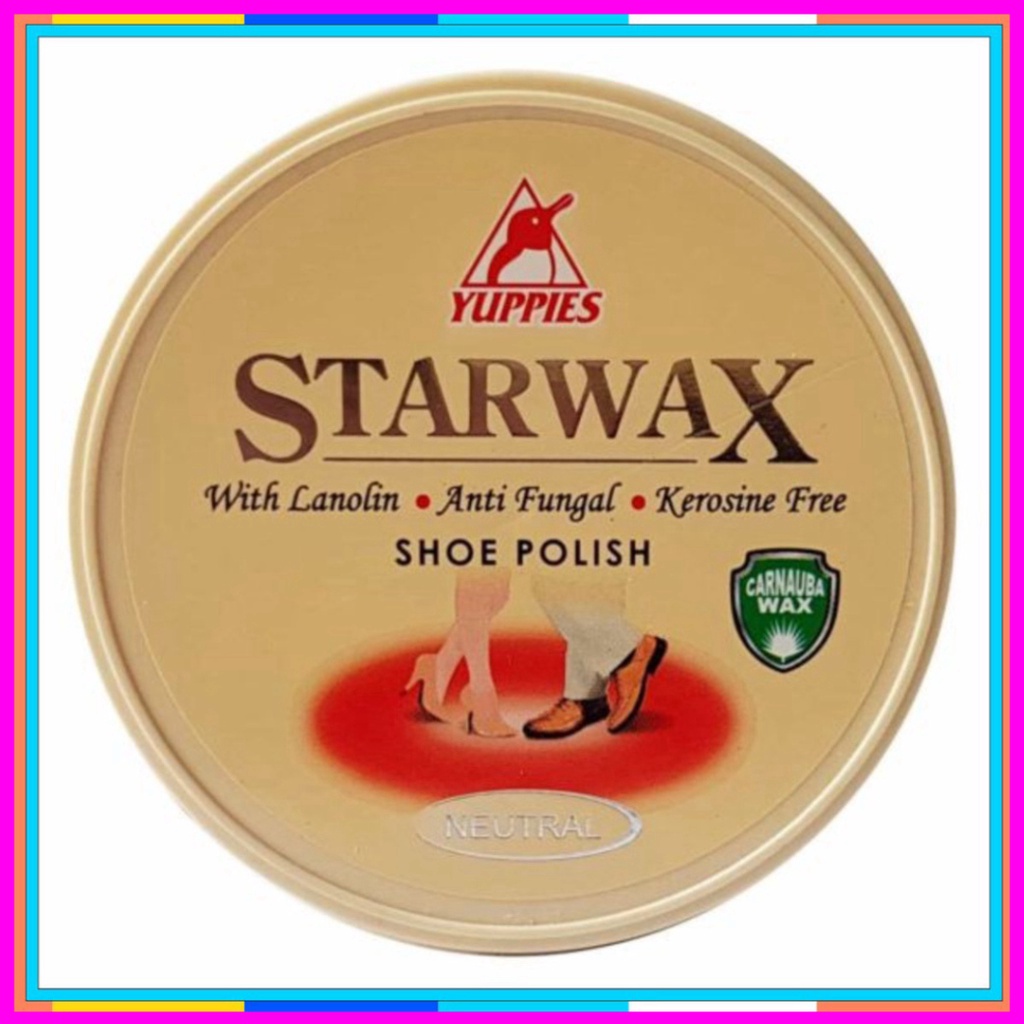 Xi đánh giày STAR WAX NEUTRAL không màu (Chính hãng Yupppies - Malaysia) - Giúp làm sạch, bảo vệ đồ da