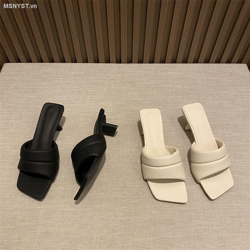 Dép Sandal Cao Gót Mũi Vuông Hở Ngón Thời Trang Mùa Hè Hàn Quốc 2023 Dành Cho Bạn Nữ