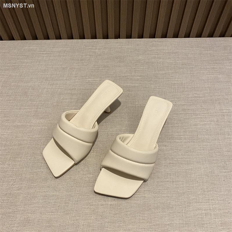 Dép Sandal Cao Gót Mũi Vuông Hở Ngón Thời Trang Mùa Hè Hàn Quốc 2023 Dành Cho Bạn Nữ