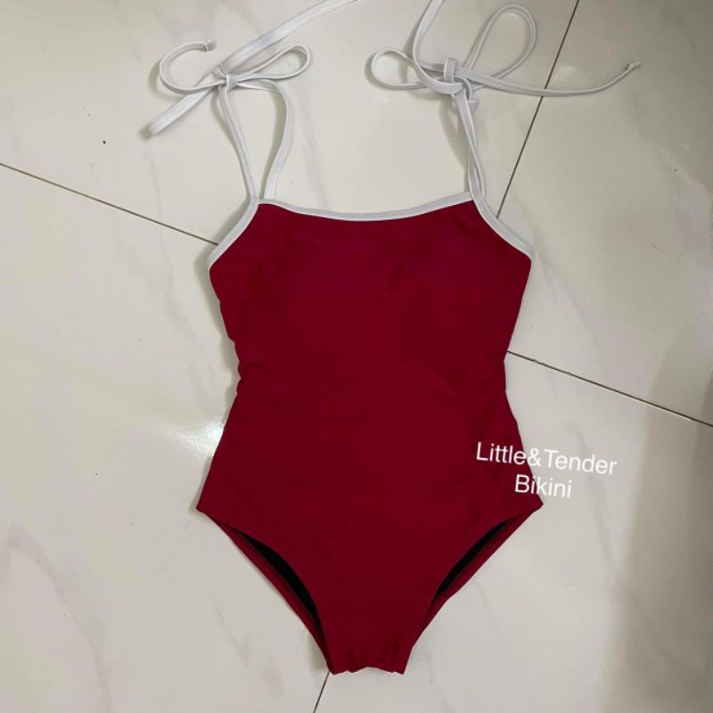 Áo tắm 1 mảnh cột dây vai trắng