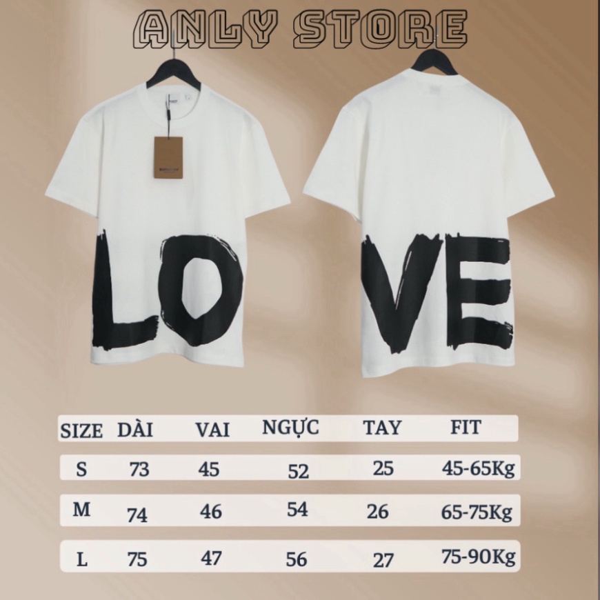 Áo Thun Burberry nữ LOVE,Áo Thun Burberry nam LOVE phong cách luxury, Áo đôi chất cotton phong cách unisex[MinMin_store] | BigBuy360 - bigbuy360.vn