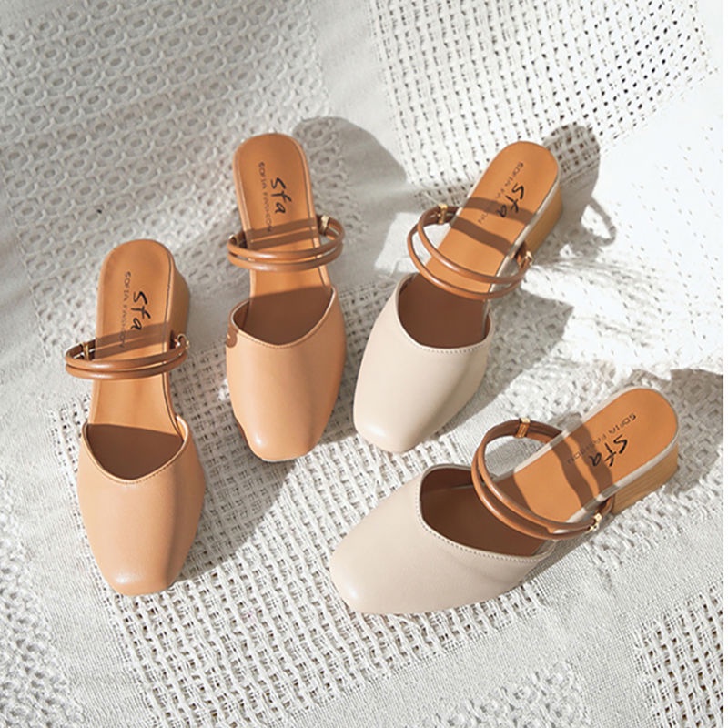 Dép Sandal Một Mảnh Đế Mềm Phong Cách Pháp Thời Trang Mùa Hè