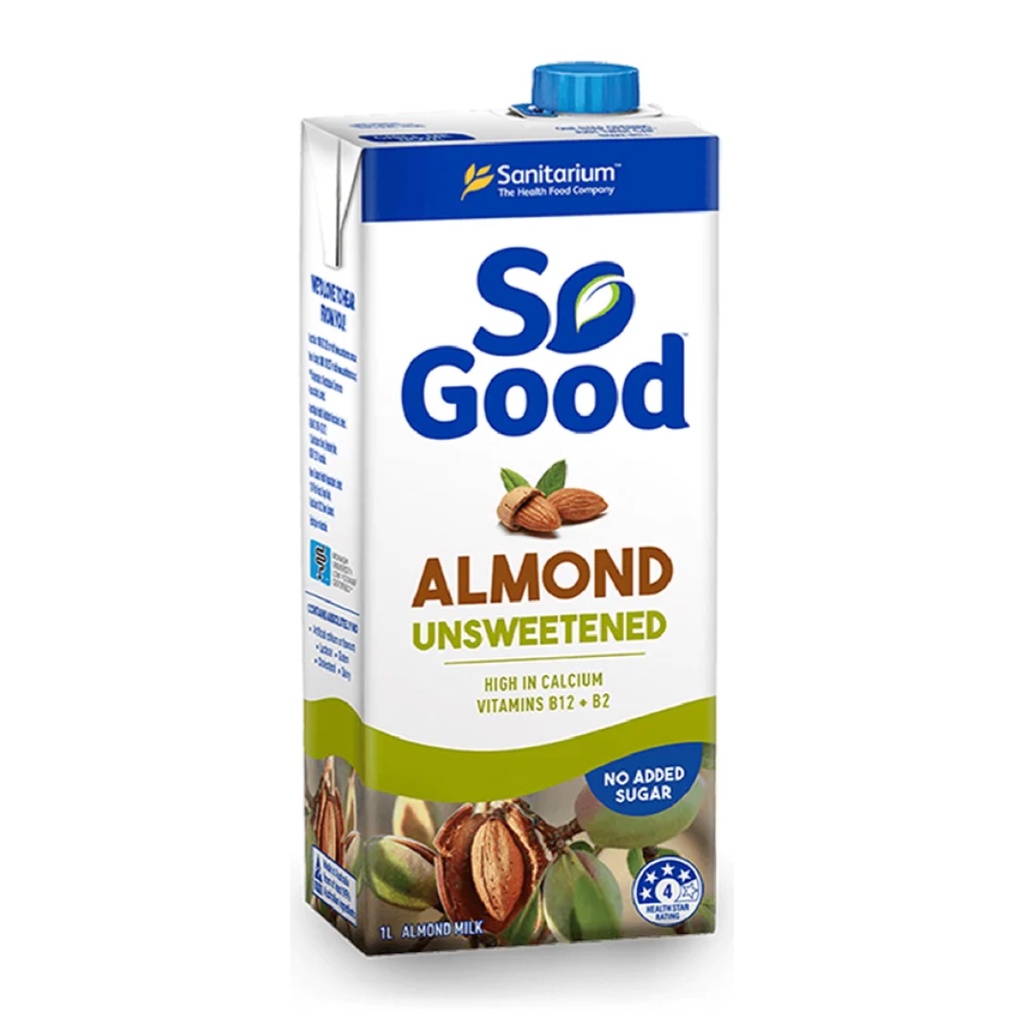 Sữa Hạnh Nhân Không Đường, So Good, Almond Drink, Unsweetened (1L) - SANITARIUM