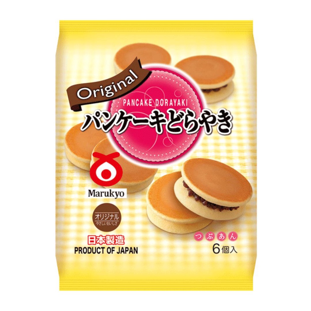 Bánh Rán Nhân Đậu Đỏ Vị Truyền Thống, Pancake Dorayaki, Original, 6 Cái, 10.93 oz (310g) - MARUKYO