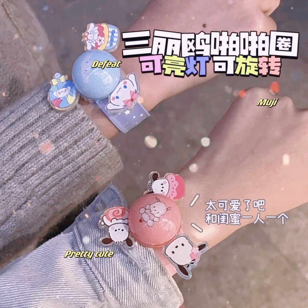 SANRIO Vòng Đeo Tay Đuổi Muỗi Hình Chú Chó Cinnamon Dạ Quang Dễ Thương