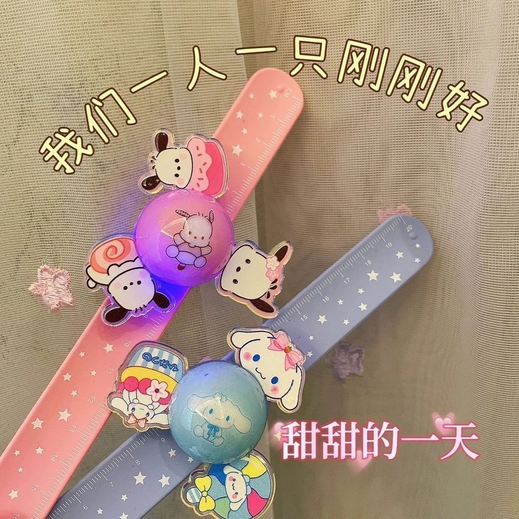 SANRIO Vòng Đeo Tay Đuổi Muỗi Hình Chú Chó Cinnamon Dạ Quang Dễ Thương