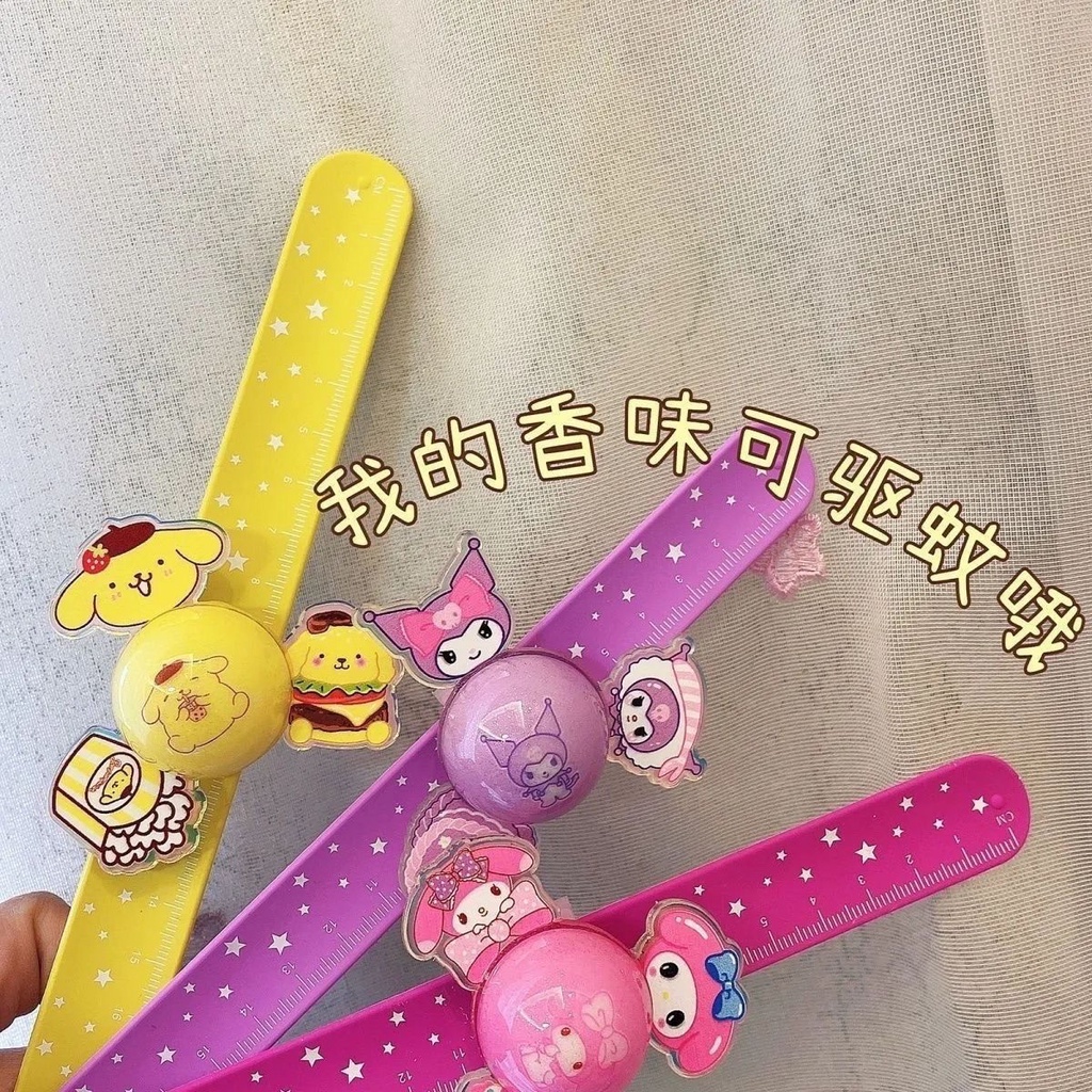 SANRIO Vòng Đeo Tay Đuổi Muỗi Hình Chú Chó Cinnamon Dạ Quang Dễ Thương