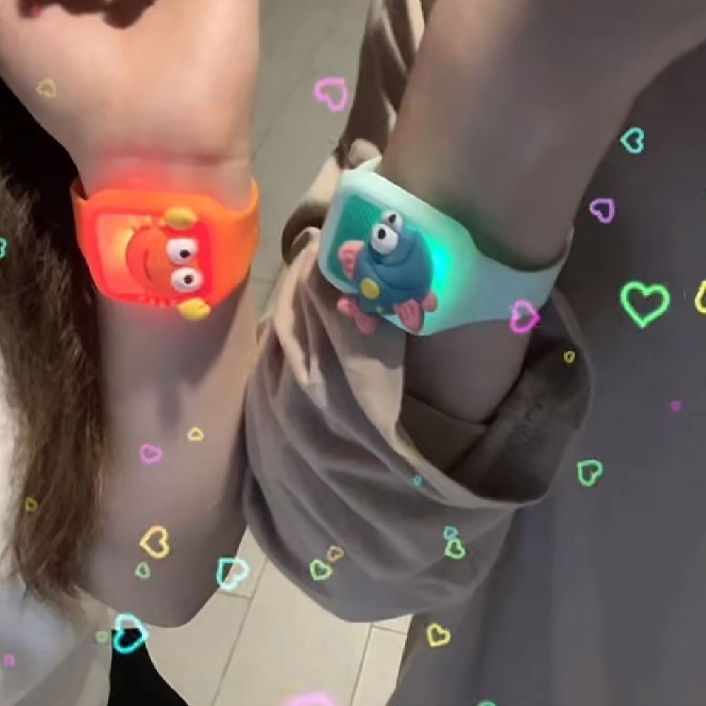 Vòng Tay Chống Muỗi Họa Tiết Hoạt Hình Màu Dạ Quang Thời Trang Mùa Hè esse