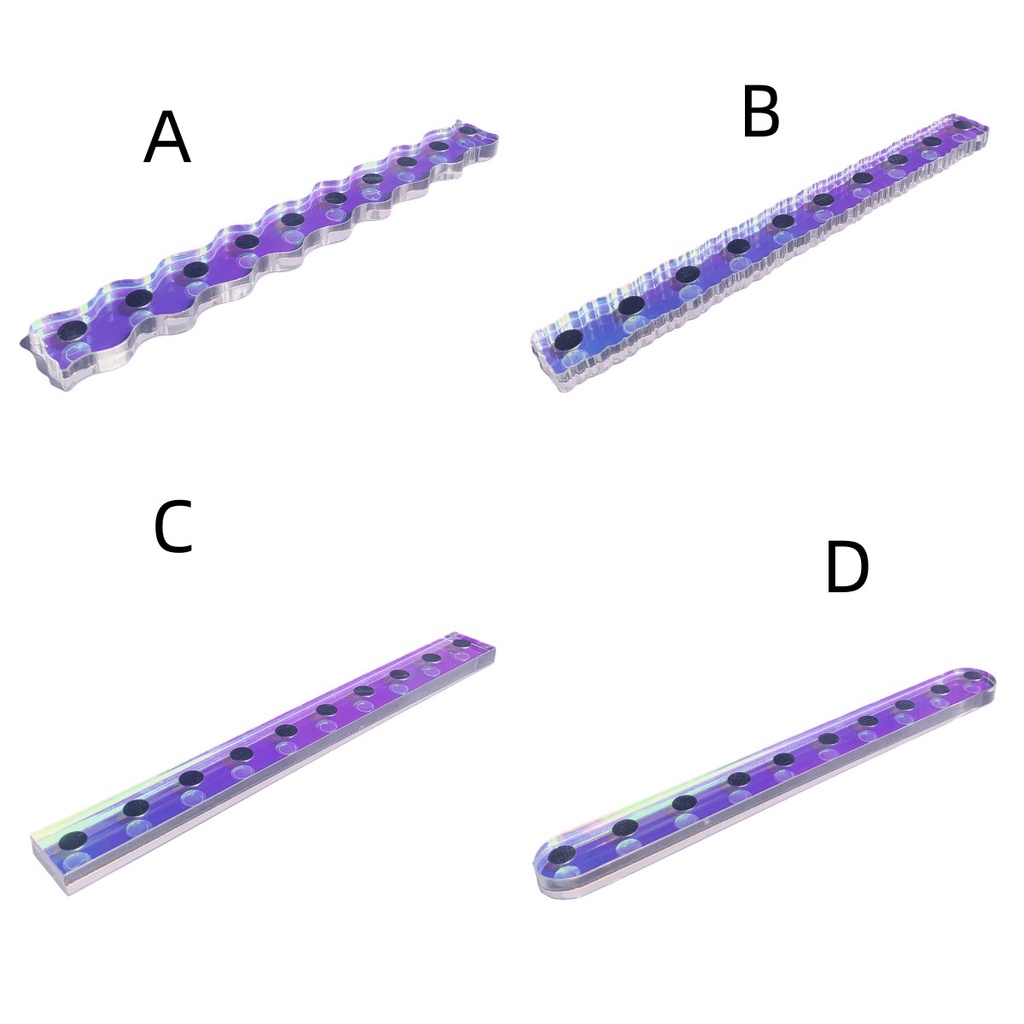 Đế Trưng Bày Móng Tay Giả Hình Sóng Nhiều Màu / Trong Suốt