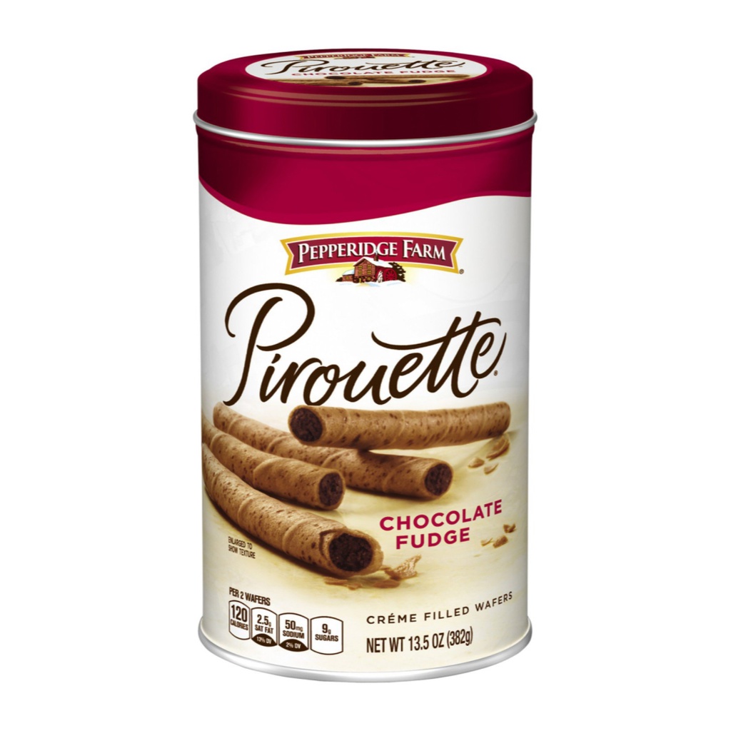 Bánh Quế Socola, Pirouette, Créme Filled Wafers, Chocolate Fudge, 13.5 oz (382g) - PEPPERIDGE FARM
