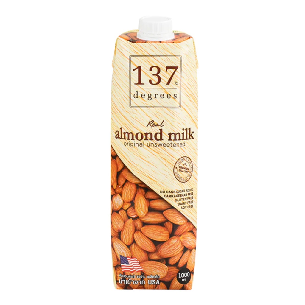 Sữa Hạnh Nhân Không Đường, Real Almond Milk, Unsweetened  - 137 DEGREES