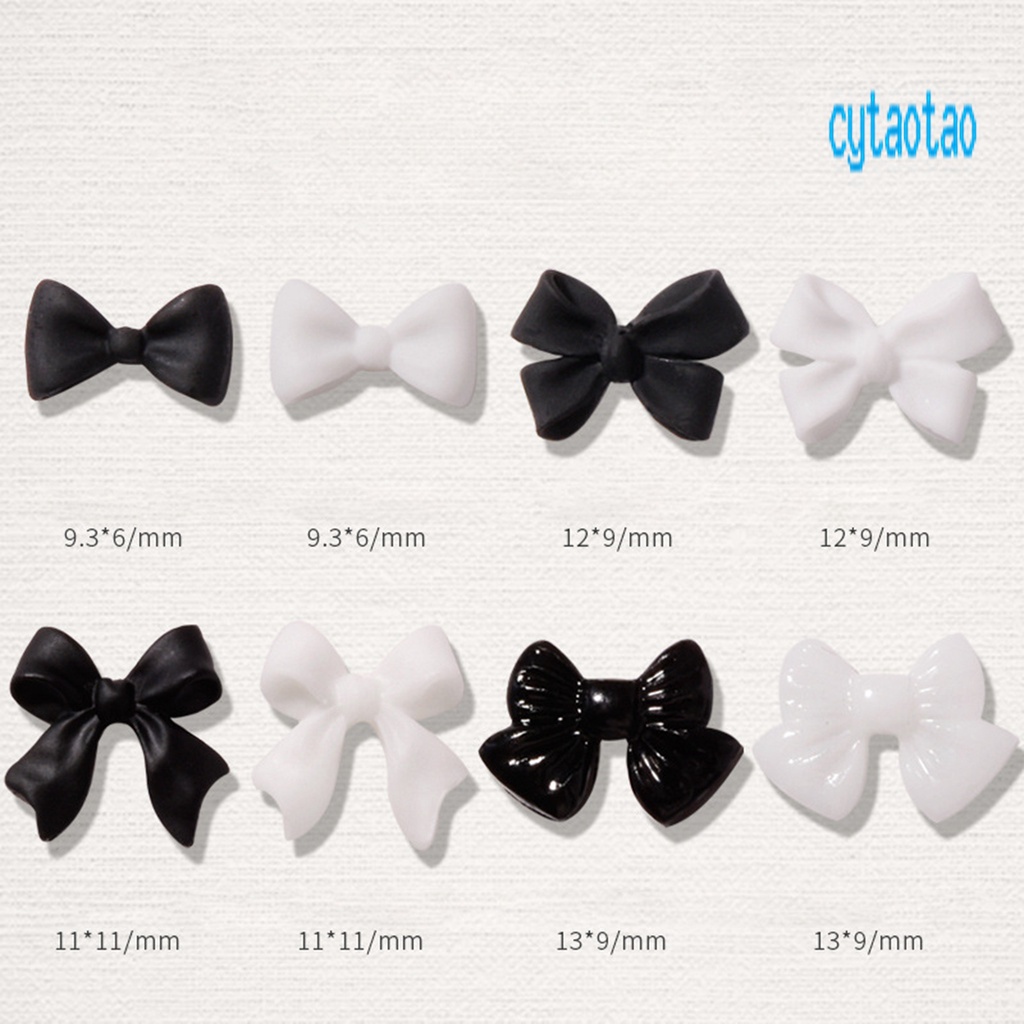 Set 50 Phụ Kiện Trang Trí Móng Tay Tạo Hiệu Ứng 3D Hình Nơ Mini Dành Cho Nữ