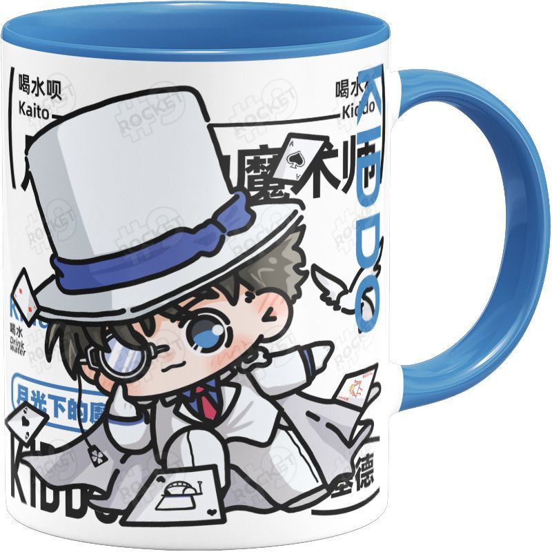 Cốc Sứ Uống Cà Phê In Hình Thám Tử Conan Dễ Thương Case Closed Kaito Kid