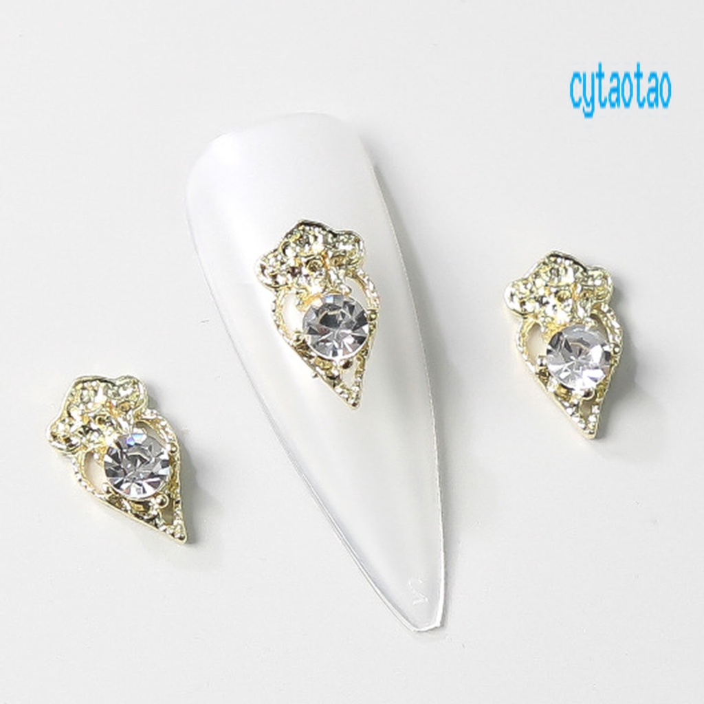 Set 10 Phụ Kiện Trang Trí Móng Tay Nhiều Hình Dạng Không Phai Màu Phong Cách Vintage Charms