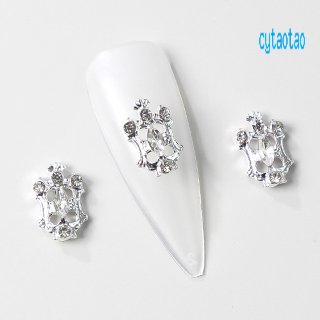 Set 10 Phụ Kiện Trang Trí Móng Tay Nhiều Hình Dạng Không Phai Màu Phong Cách Vintage Charms