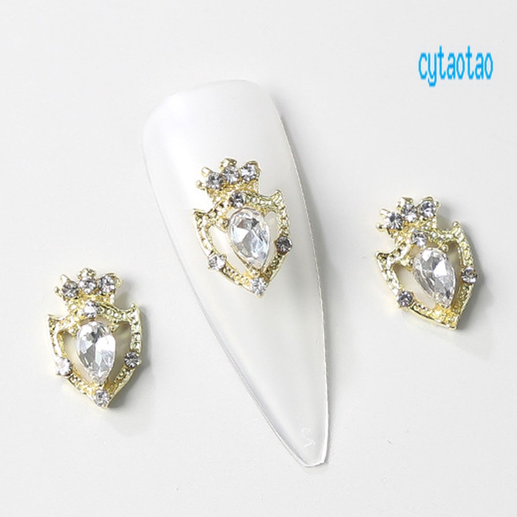 Set 10 Phụ Kiện Trang Trí Móng Tay Nhiều Hình Dạng Không Phai Màu Phong Cách Vintage Charms
