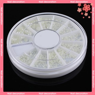 Hộp hạt ngọc trai trắng đính móng trang trí 3 kích cỡ
