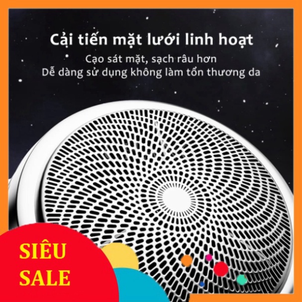 Máy Cạo Râu Mini 6 Lưỡi Kép Tự Mài, Dao Cạo Râu Điện Chống Nước IPX7 Nhỏ Gọn Bỏ Túi Sạc Type C