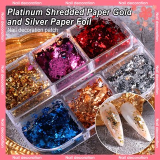 Hộp giấy foil 6 ngăn dán trang trí móng tay sáng tạo