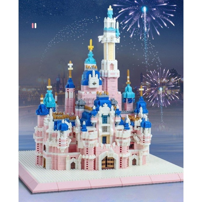 Bộ  lắp ghép tòa nhà disney 4900 chi tiết kèm đèn led