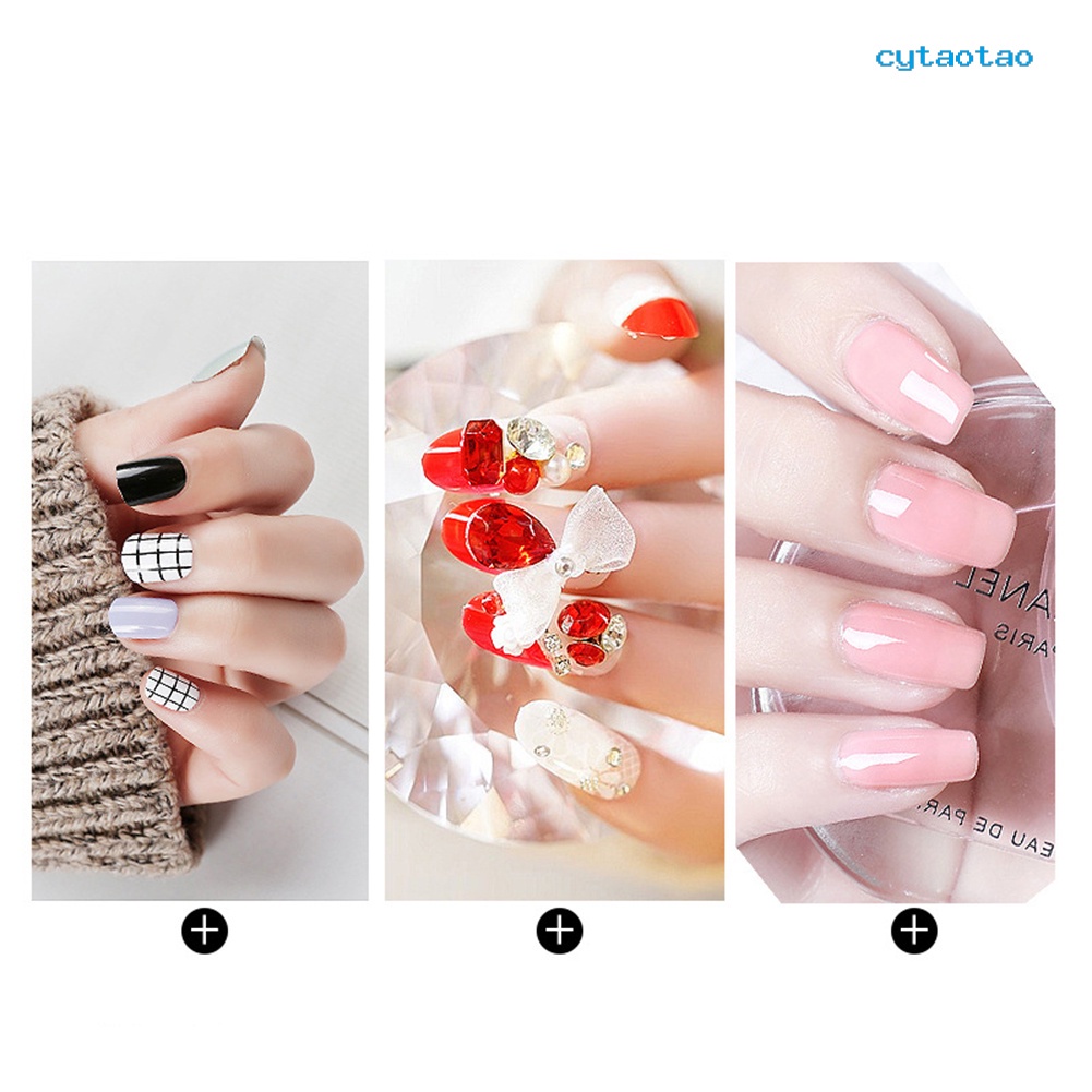 Set 120 Băng Keo Dán Móng Tay Giả Trong Suốt Hai Màu