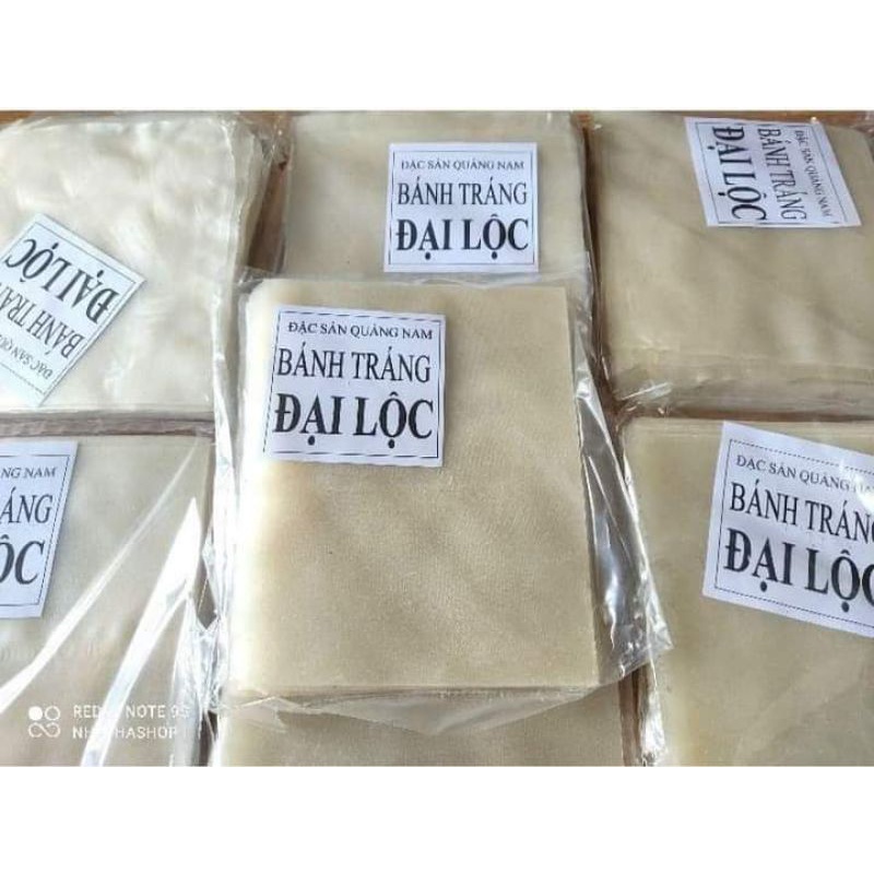 Bánh tráng Đại Lộc Hàng chuẩn mềm dẻo dai gói 500g- Bánh bản vuông gói to dày