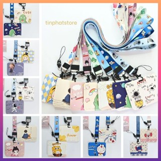 Thẻ đeo bảng tên, dây đeo thẻ nhiều họa tiết được in chuyển nhiệt, bao đựng thẻ học sinh, sinh viên kích thước thẻ ngang