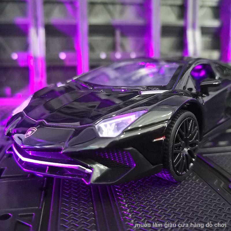 Lamborghini mô phỏng mô hình ô tô hợp kim kéo lùi ô tô thể thao âm thanh và ánh sáng ô tô mô hình đồ chơi ô tô