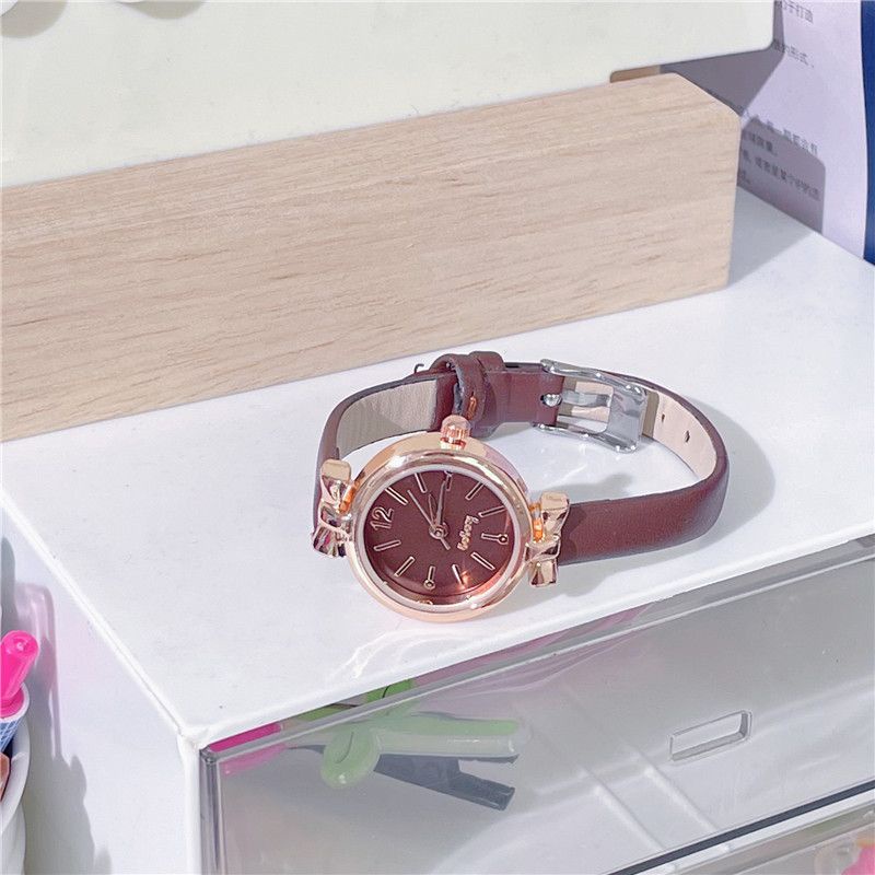 Đồng Hồ Đeo Tay Mặt Số Nhỏ Phong Cách Anh Quốc Cổ Điển Sang Trọng Đơn Giản niche litera Dành Cho Bạn Nữ
