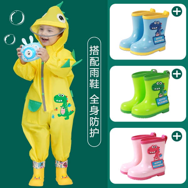 ☀Áo Mưa Dáng Dài Che Phủ Toàn Thân Chống Mưa Dành Cho Trẻ Mẫu Giáo♬