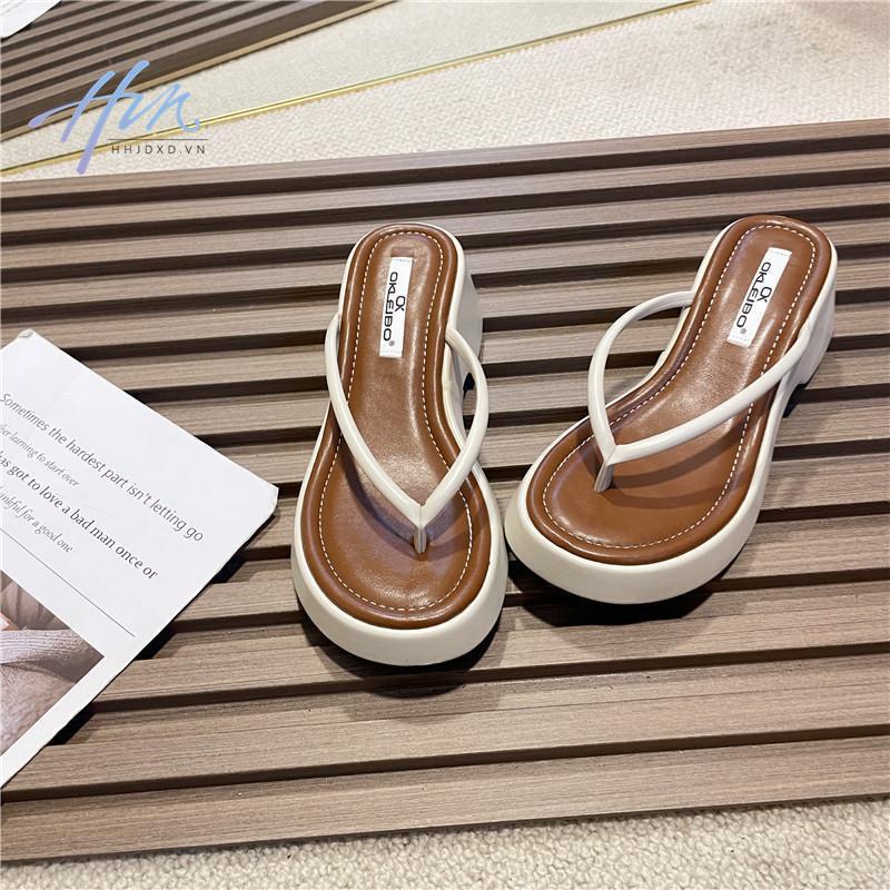 Sandal Đế Xuồng Dày Dặn Phong Cách Mới Thời Trang Mùa Hè Dành Cho Nữ