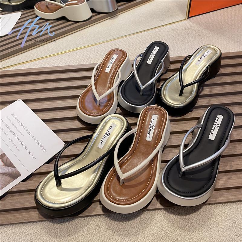 Sandal Đế Xuồng Dày Dặn Phong Cách Mới Thời Trang Mùa Hè Dành Cho Nữ