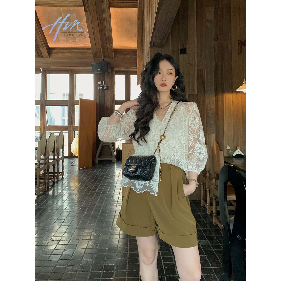 Áo Sơ Mi Ren Thêu Họa Tiết Cao Cấp Thời Trang Mùa Hè Dành Cho Nữ
