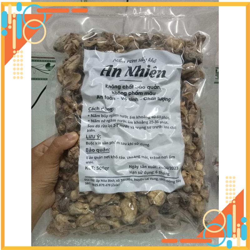 Nấm Rơm Loại Búp Sấy Khô 500g