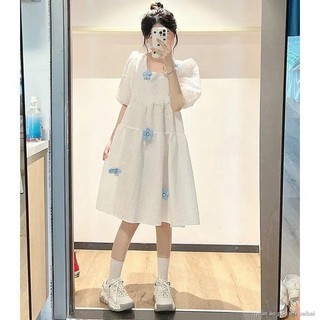 🔥Váy cổ chữ A khảm hoa nhỏ phong cách Nhật Bản cho nữ