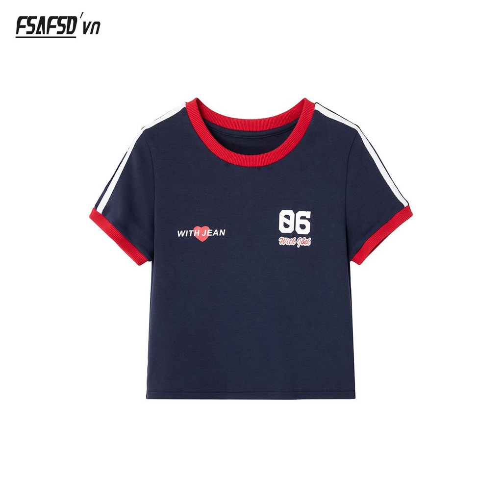 Áo Thun Thể Thao Tay Ngắn In Họa Tiết Phong Cách Retro Cho Nữ