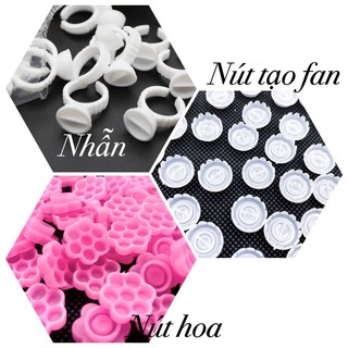 Nút đựng keo, nhẫn, nút hoa, nút tạo fan mi - đựng keo nối mi
