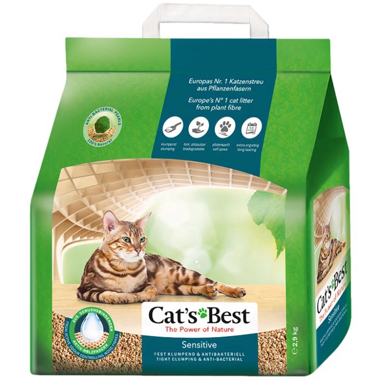 Cát dọn dẹp cơ học cho mèo CAT’S BEST Sensitive 2.9KG