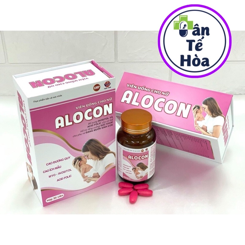 Viên Uống Tăng Khả Năng Thụ Thai Alocon Nữ Vạn Tam Giúp Tăng Cường Sinh Lý Điều Hòa Kinh Nguyệt Khỏe Buồng Trứng