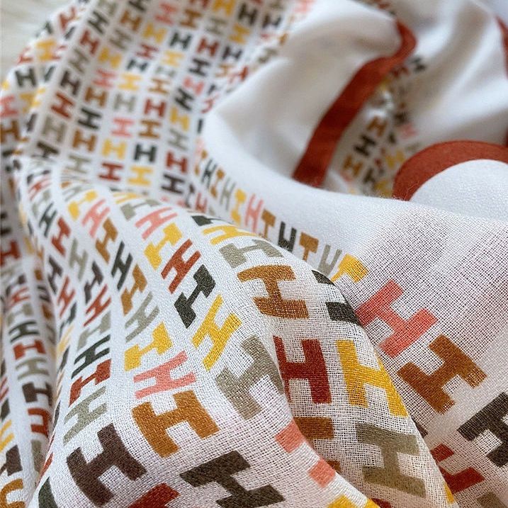 Khăn Choàng Cổ Chất Liệu Cotton Lanh Mỏng Phong Cách Hàn Quốc Thời Trang Xuân Thu Cho Nữ
