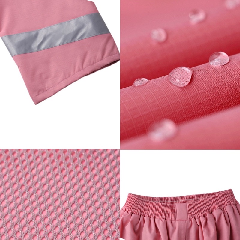 Áo mưa bộ người lớn Rainfreem chống thấm 98% có phản quang bộ áo mưa nam nữ vải dù cao cấp mũ liền đi tour phượt 38-95kg