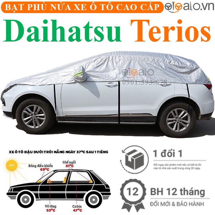 Bạt trùm phủ nóc dành cho xe Daihatsu Terios vải dù 3 lớp cao cấp - OTOALO