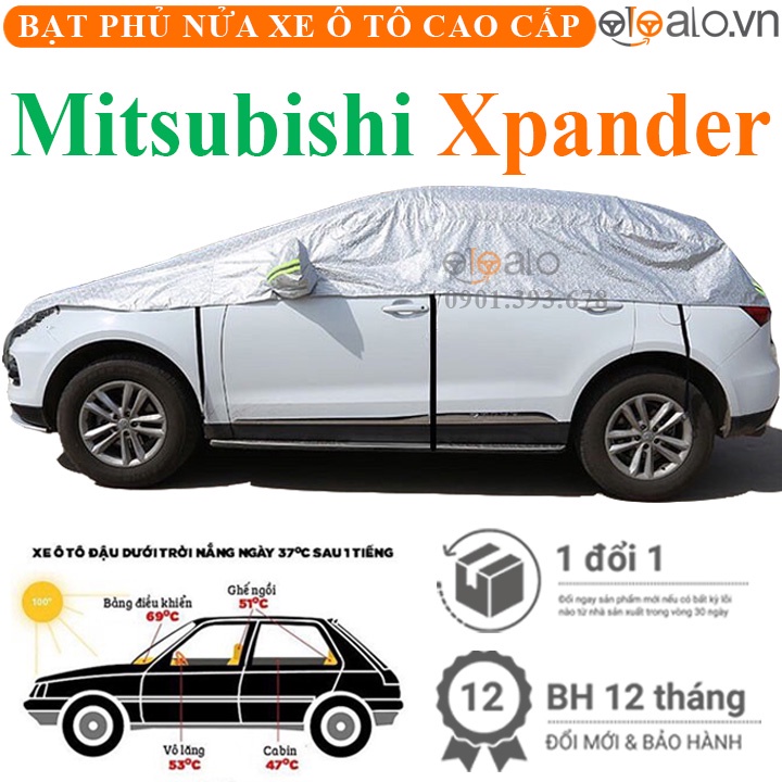 Bạt trùm phủ nóc dành cho xe Mitsubishi Xpander vải dù 3 lớp cao cấp - OTOALO
