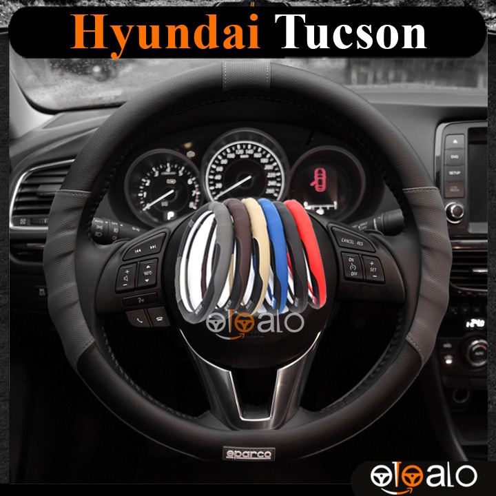 Bọc volang sparco dành cho xe Hyundai Tucson da PU cao cấp chống trượt nay - OTOALO