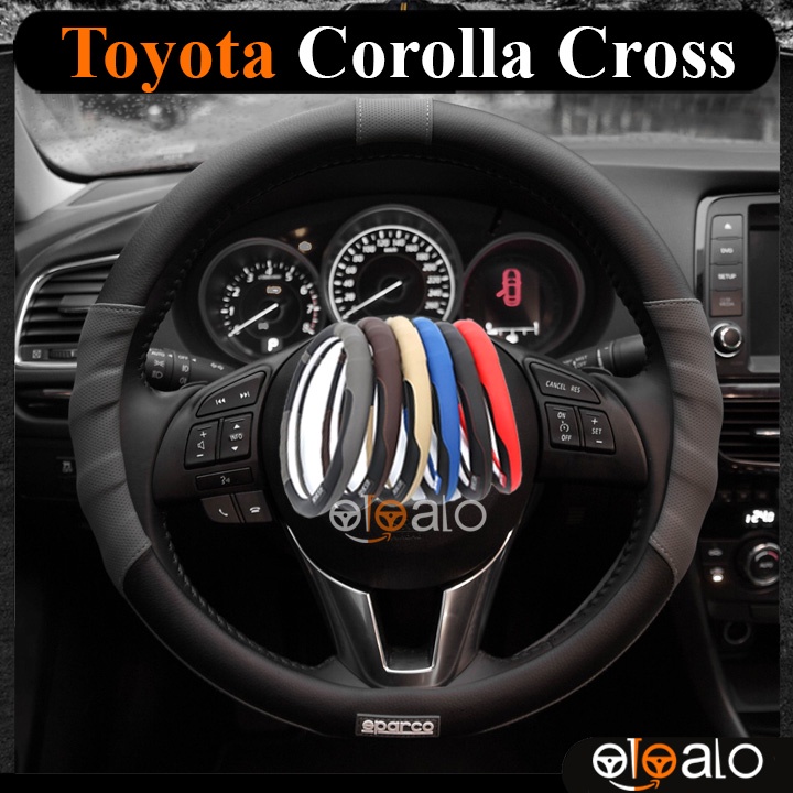 Bọc volang sparco dành cho xe Toyota Corolla Cross da PU cao cấp chống trượt nay - OTOALO