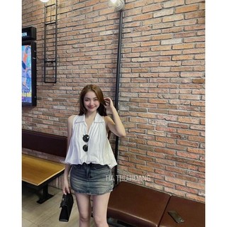Áo sơ mi sát nách lồng đèn lượn tôm