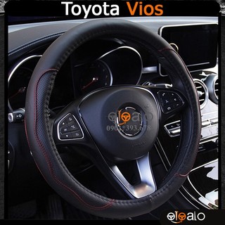 Bọc vô lăng volang dành cho xe Toyota Vios da PU cao cấp - OTOALO