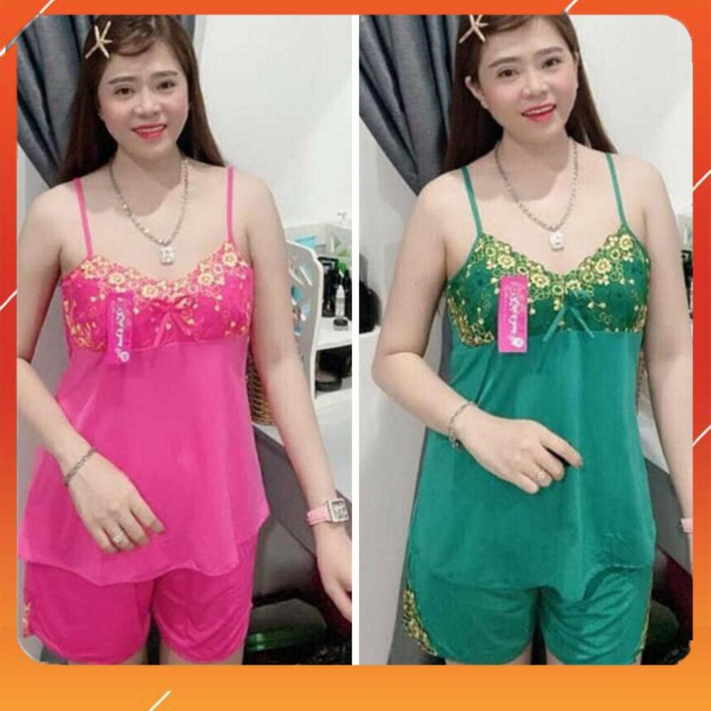 Đồ Bộ Nữ Bộ Thun Lạnh Mặc Nhà - Bộ Thun Lạnh Dây Nhuyễn Đùi Mặc Nhà Từ 40kg-70kg